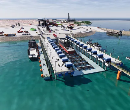 Computer generated image of Darwin Shiplift project